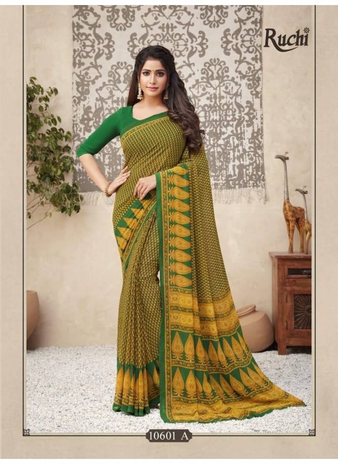 Ruchi Fancy Designer Latest Stylish Festive And Daily Wrear Heavy Soft Georgette Saree Collection